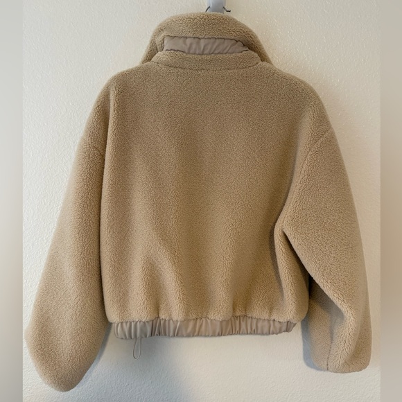Zara Women's Beige Faux Shearling Jacket S - Picture 2 of 5